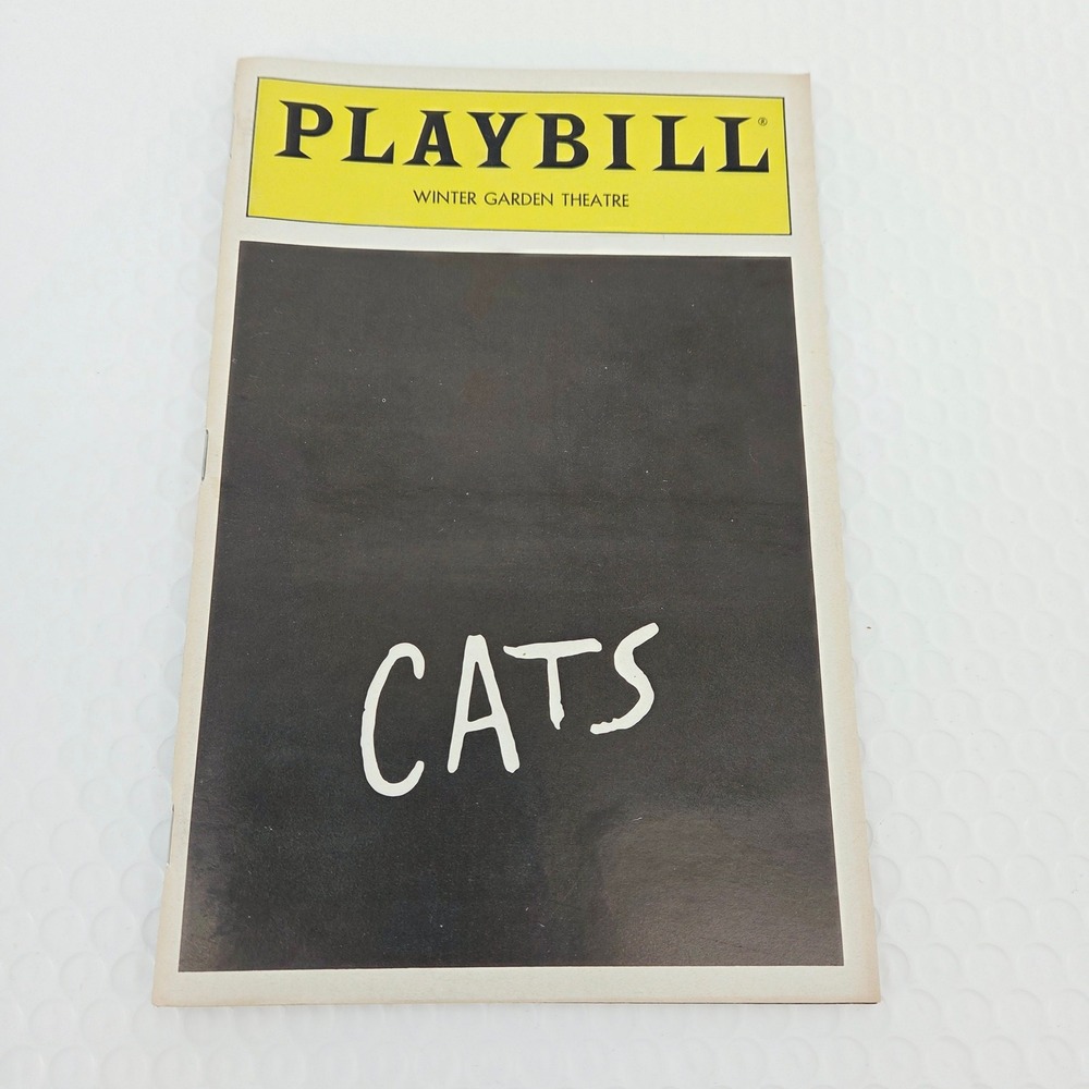 Cats Broadway Playbill Winter Garden Theatre 1984 w/ Hack Substitution Slip Rare